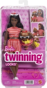 Barbie Twinning Looks poupée et chien avec accessoires