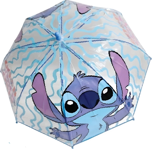 Parapluie transparent pour enfant Lilo & Stitch bleu clair
