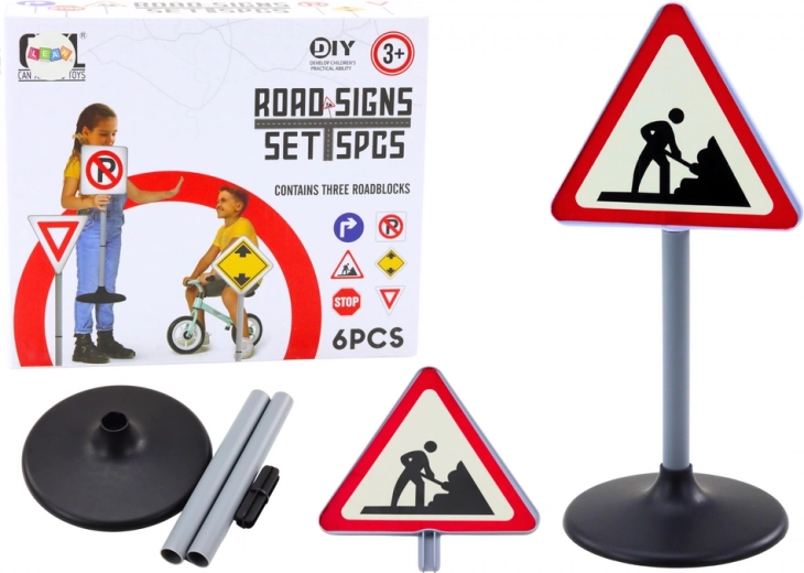 Grand signe éducatif de circulation Travaux sur la route 70 cm