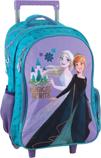 Sac à dos scolaire à roulettes Frozen Magical Spirits turquoise