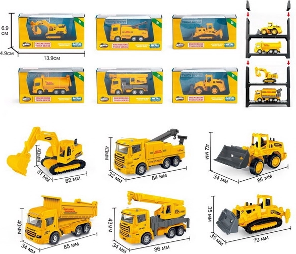 Voiture de chantier en métal 8,5 cm