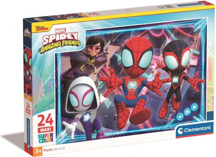 Puzzle 24 maxi Super Color Spidey et ses super amis