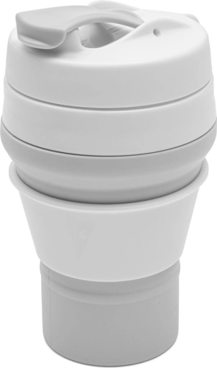 Gobelet pliable en silicone 350 ml 2-en-1 New Baby – gris