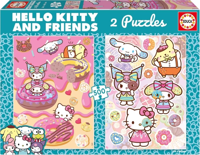 Puzzle EDUCA Hello Kitty et ses amis – Donuts, 2×500 pièces