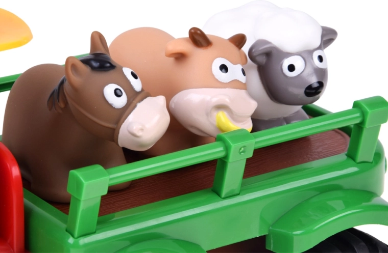 Remorque avec animaux pour des histoires de ferme