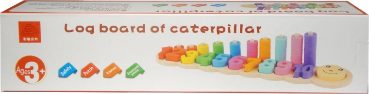Jouet éducatif en bois avec chiffres, formes et couleurs