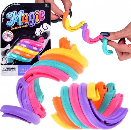 Spirale anti-stress arc-en-ciel magique