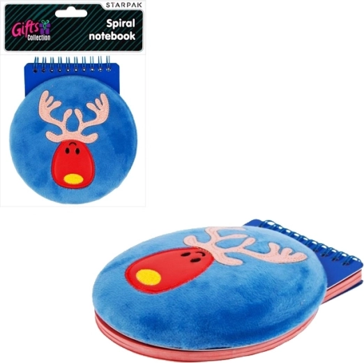 Carnet en peluche avec renne