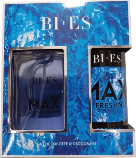 Coffret cadeau pour homme BI-ES Max Ice Freshness – eau de toilette 100 ml + déodorant 150 ml