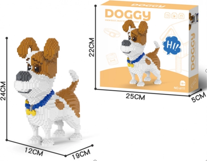 Jeu de construction 1930 pièces – chien JACK RUSSELL