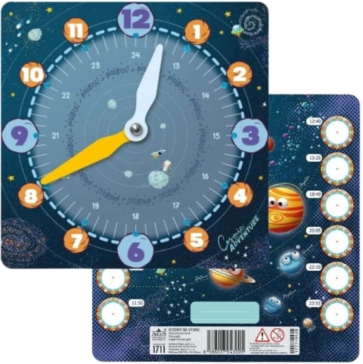 Horloge éducative en papier Cosmic Adventure