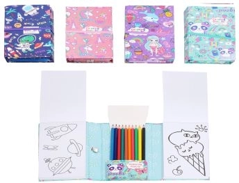 10 crayons de couleur dans le paquet