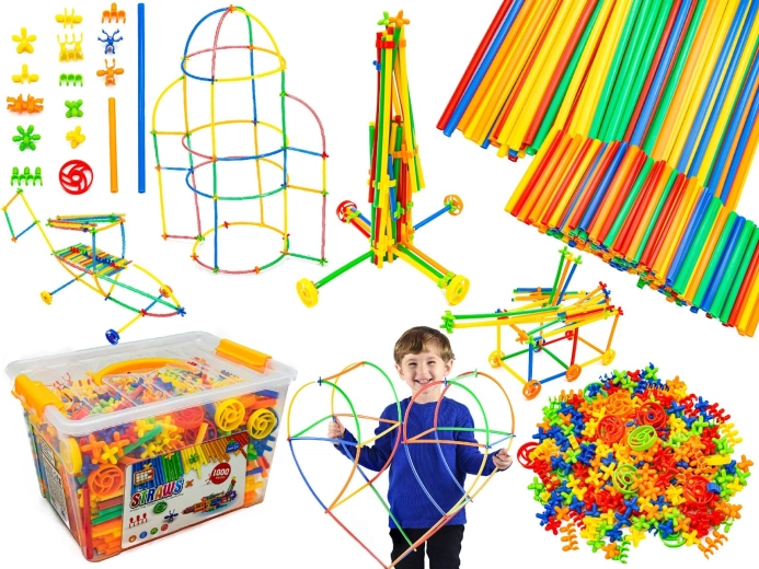 Briques de construction 3D – kit de construction 1000 pièces dans une valisette