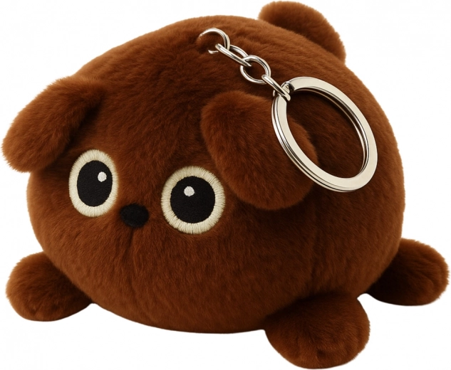 Porte-clés peluche ourson marron 9 cm