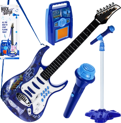 Guitare électrique avec amplificateur de puissance – bleu