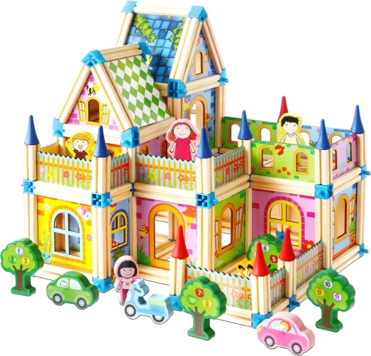 2Kids Toys jeu de construction en bois château coloré