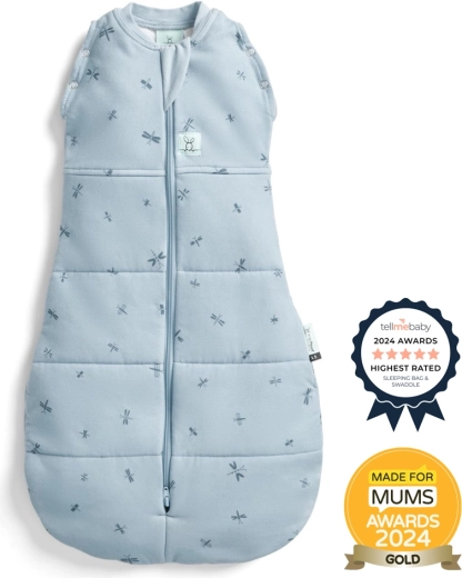 Ergopouch Cocoon – emmaillotage et gigoteuse 2-en-1 dragonflies 2,5 TOG (3–6 mois, 6–8 kg)
