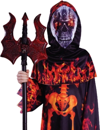 Flammes et motif squelette