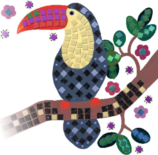 Motifs d’oiseaux aux couleurs vives