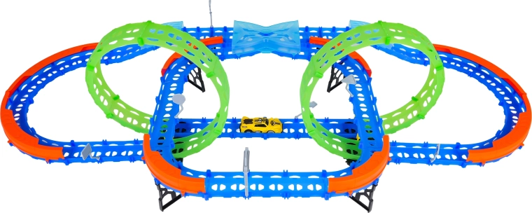 Deux loopings fluorescents à 360°