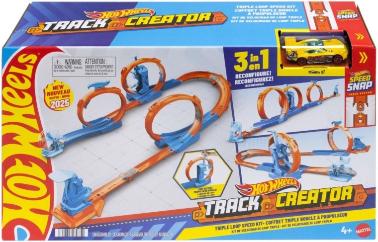 piste Hot Wheels Track Creator – triple loop