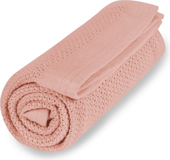 VINTER & BLOOM couverture soft grid organic cloud pink