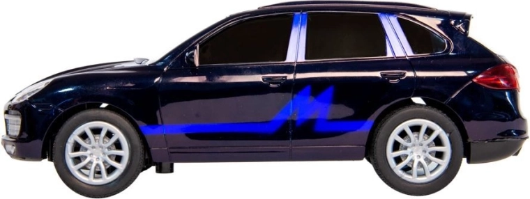 Voiture télécommandée rapide avec vitres teintées et graphisme bleu - 1 pièce