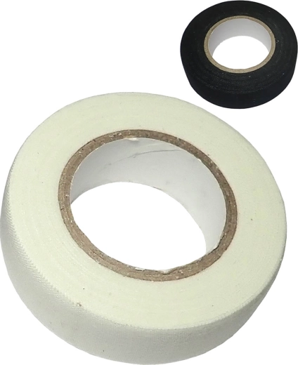 Ruban textile sportif pour crosse de hockey 2 cm x 10 m (noir/blanc) - 1 pièce