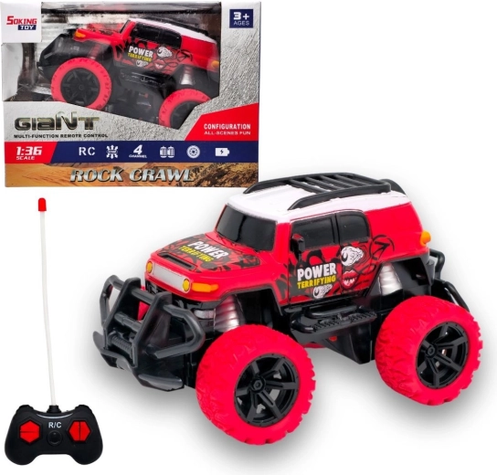 Petite voiture tout-terrain télécommandée rouge – 1 pièce