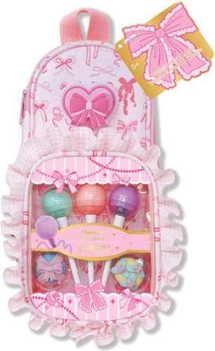 Trousse rose Hot Focus avec fournitures d’écriture