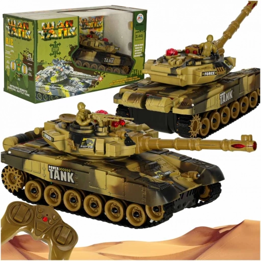 Char d’assaut RC militaire pour bataille 2,4 GHz – camouflage désert