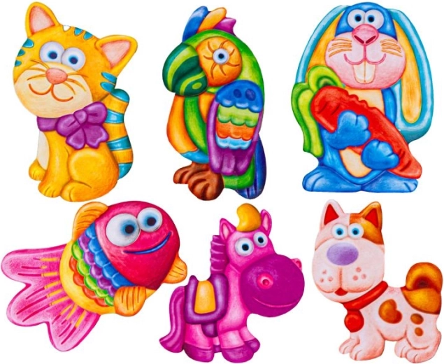 6 motifs mignons à mouler et à colorier