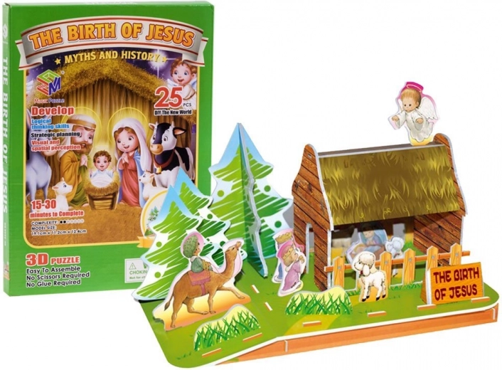 MAGIC PUZZLE Puzzle 3D Crèche à Bethléem 25 pièces