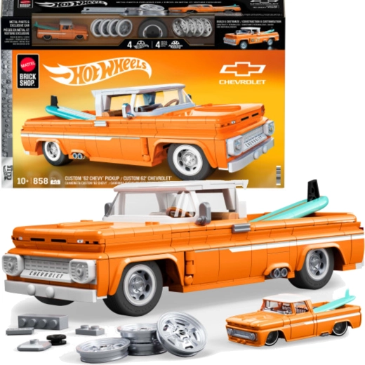 Jeu de construction HOT WHEELS Elite Brick Shop Custom ’62 Chevrolet, 858 pièces