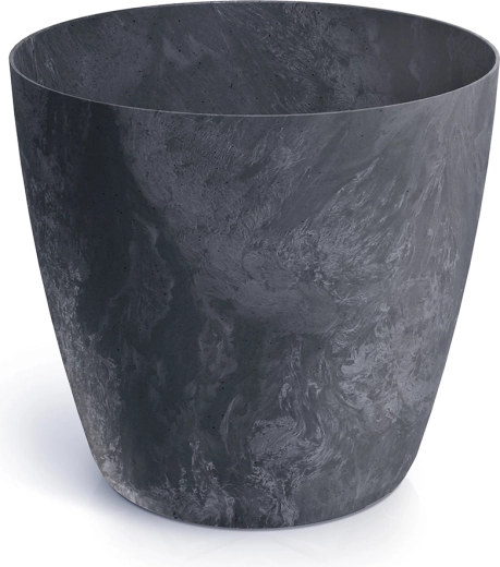 Cache-pot effet béton, anthracite, diamètre 17,8 cm