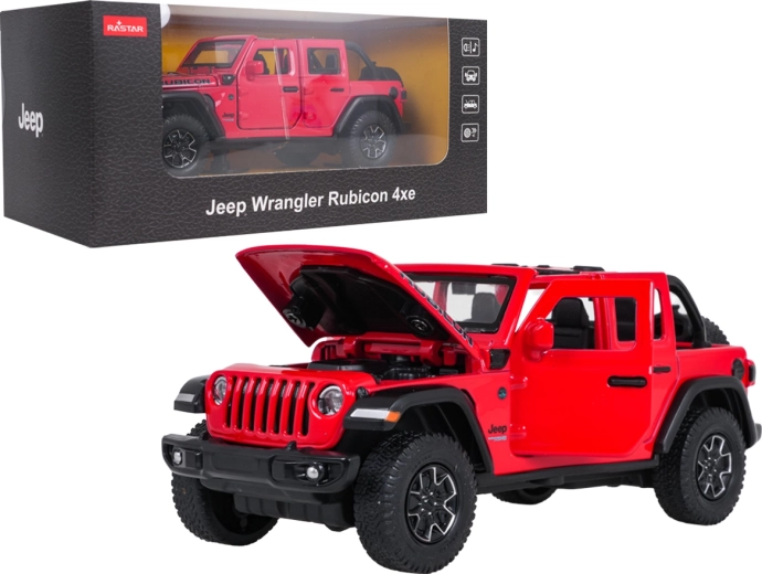 Modèle métallique Jeep Wrangler Rubicon 1:32 rouge RASTAR