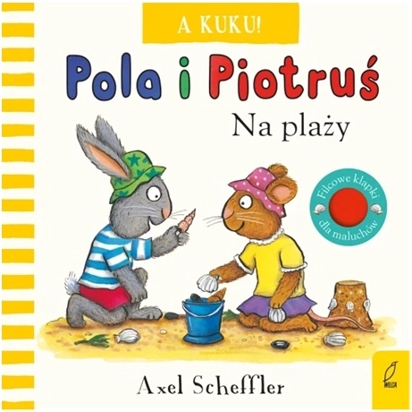 Pola et Péťa : Coucou à la plage – livre accordéon interactif avec volets en feutrine