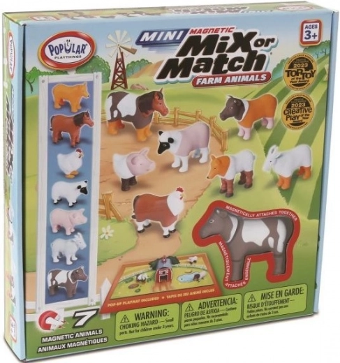 MalBlo Magnetic Mini – animaux de la ferme, jeu de construction magnétique pour enfants