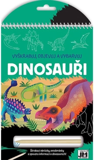 Gratte, découvre, colorie : dinosaures