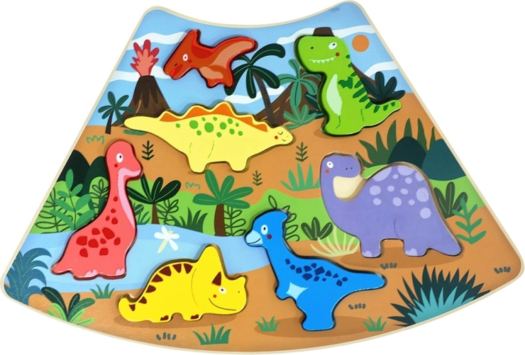 2Kids Toys Puzzle en bois à encastrer Dinosaures
