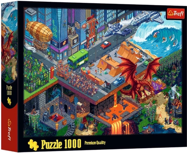 Puzzle 1000 pièces ville pixelisée