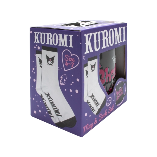 Coffret cadeau Kuromi : mug et chaussettes