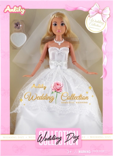 Poupée mannequin en robe de mariée blanche Deluxe