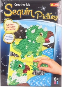 Image avec paillettes scintillantes Dinosaure