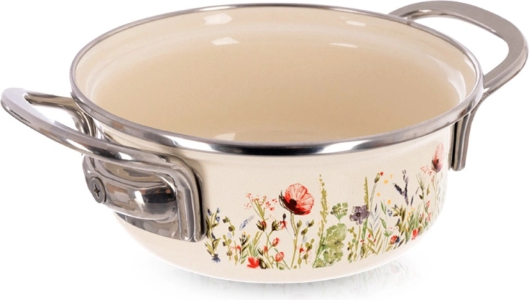 Casserole émaillée crème Maki 14 cm, 600 ml