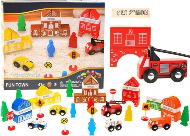 Kits de construction en bois Ville Caserne de pompiers