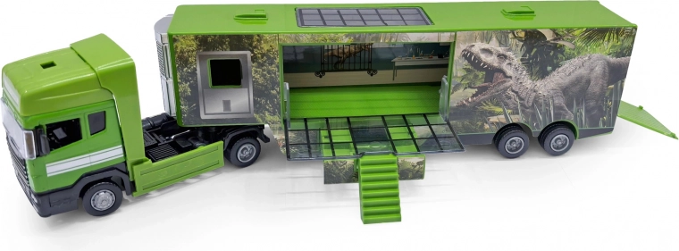 Camion miniature à motif dinosaure, métal/plastique, 32 cm
