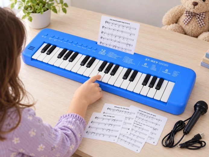 Microphone et cartes de notes inclus