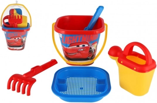 Set de sable CARS 5 pièces en filet Wader