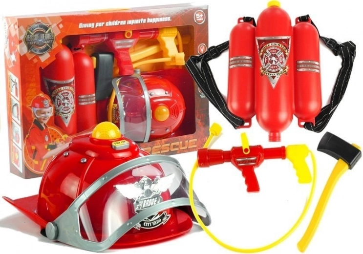 Ensemble de pompier pour enfants avec casque et hache